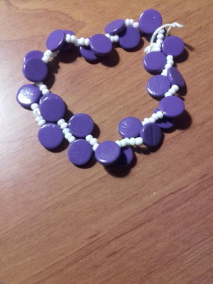 Purple bracelet with elastic band new