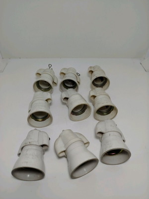 Bakelite lamp holders with hanging for E27 bulbs pack of 9 new