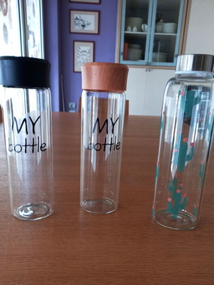 Γυάλινα μπουκάλια 500 ml καινούργια, σετ 3 τεμαχίων