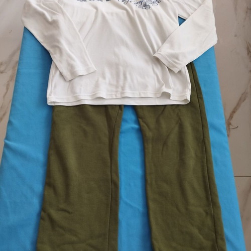 Boys' Clothing Set 5 Pieces Like New, Smart Olive Tracksuit & California Expert FunStrike Shirts
