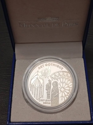 Proof ασημένιο νόμισμα Art Gothique Monnaie de Paris, Γαλλία
