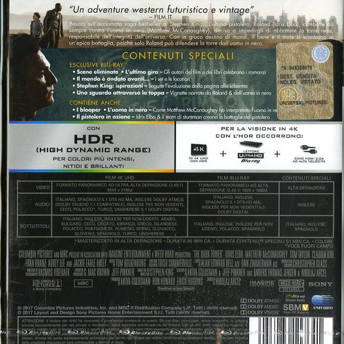 The Dark Tower 4K UHD + Blu-ray new, with Greek subtitles
