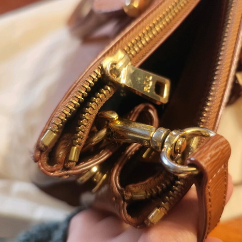 Ralph Lauren leather handbag used, brown