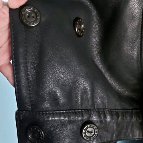 Vintage Shearling leather jacket like new, black