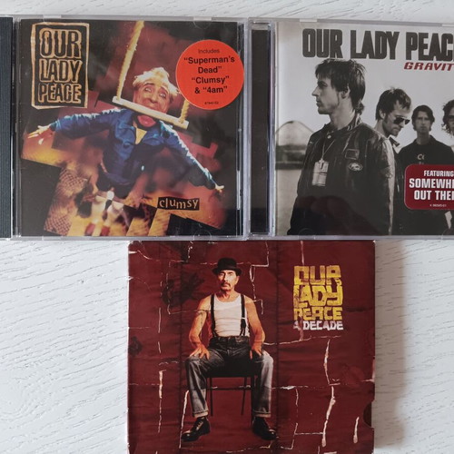 Our Lady Peace 3 CDs like new, Clumsy, Gravity, A Decade
