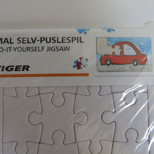 Blank jigsaw puzzle Tiger new, 20 pieces, cardboard