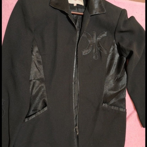 Vintage Mia Italy jacket used, size XL, black, two fabrics