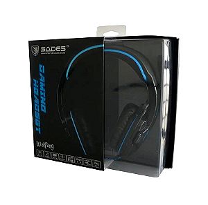 Sades Wolfang 7.1 Over Ear Gaming Headset με σύνδεση USB Μπλε