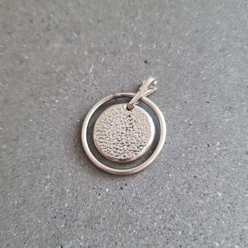 Pendant with Aquarius zodiac sign new, silver color