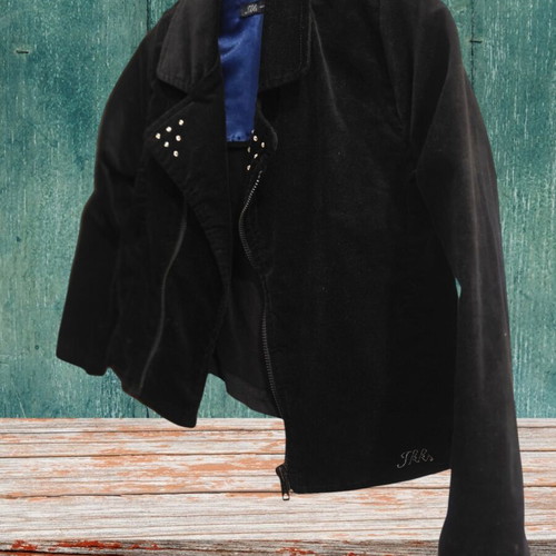 IKKS velvet black kids jacket with Swarovski crystals like new