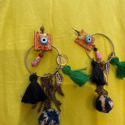 Handmade earrings used, very unique