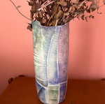 Colored tall vase like new
