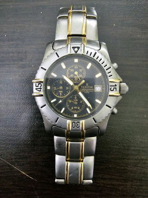 Ρολόι Rexstar μεταχειρισμένο, τιτάνιο με επίχρυσα στοιχεία