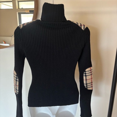 Burberry turtleneck sweater like new, slim fit, black-beige, size L