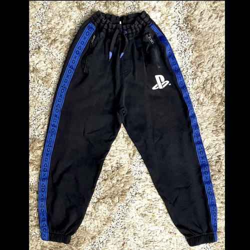 Pants Playstation H&M σαν καινούργιο, μαύρο και μπλε, ελαστική μέση