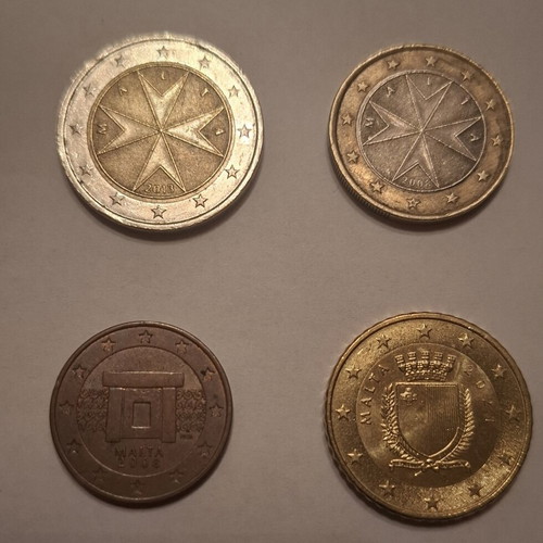 Malta Euro Coins set like new, 4 different designs