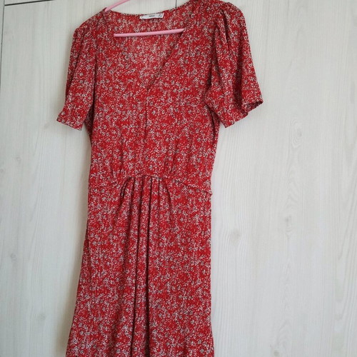 Mango dress used, airy red