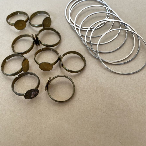 Metal components pack for jewelry making