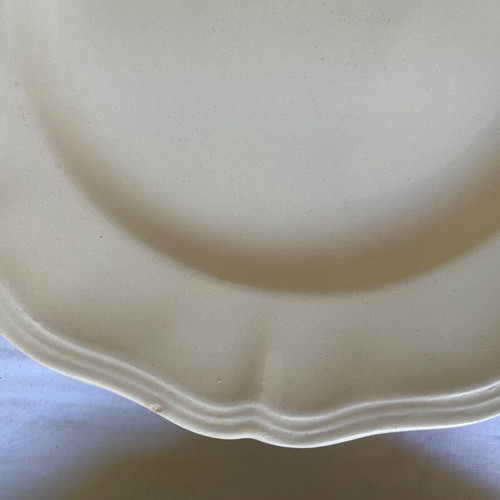 Digoin & Sarreguemines set used, 7 plates, large platter, appetizer dish