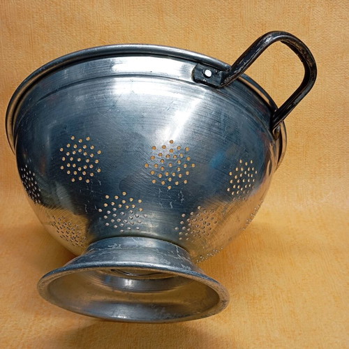 Colander used aluminum vintage with handles