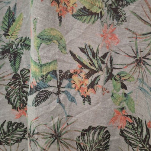 Square summer scarf with colorful fringes like new