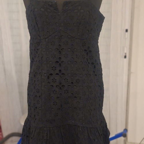 Next broderie anglais black dress UK 12/M