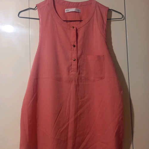 Sfera sleeveless blouse used, red and pink