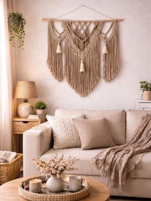 Wall-hanging macramé new for living room