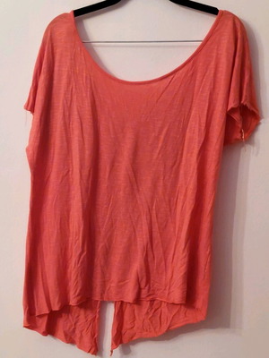 Vintage Orange Blouse with Strass and Open Back H&M like new