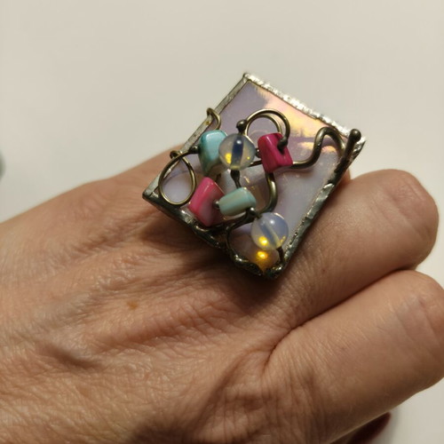 Handmade ring like new with variety of colors