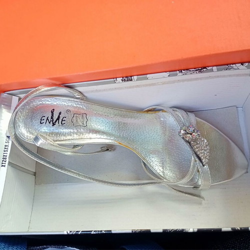 Evening sandals used silver, very comfortable and elegant