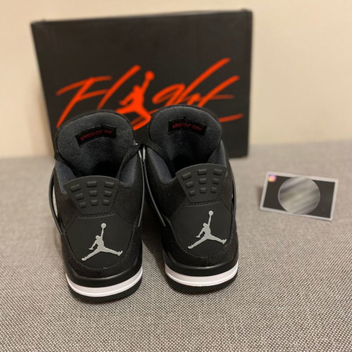 Jordan 4 Retro Black Canvas used, size 42.5