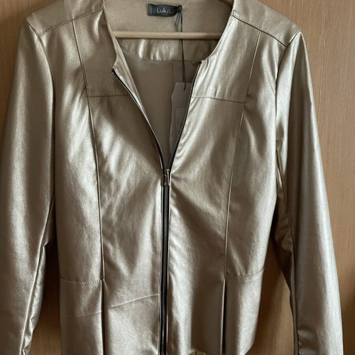 Women's Summer Gold Jacket New, Leather, Size S
