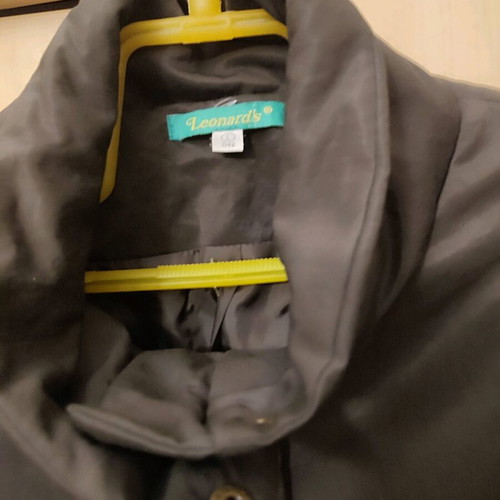 Leonard's brown jacket size L like new with beige stitching