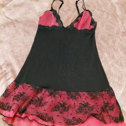 Sexkiss transparent nightgown with lace one size like new, gift included