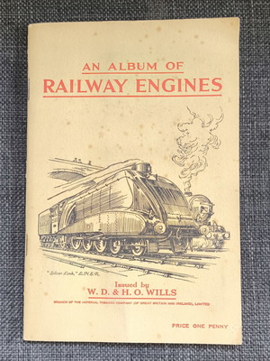 Άλμπουμ Railway Engines από W.D. & H.O. Wills μεταχειρισμένο, άλμπουμ με κάρτες τσιγάρων 1930s
