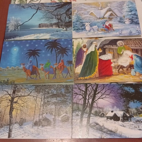 Christmas greeting cards and gift tags new, set of 35 pieces