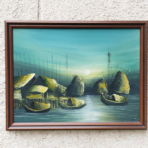 Dutch oil painting on canvas used