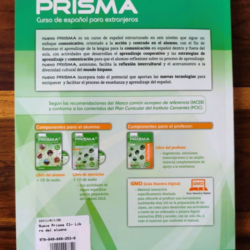 Nuevo Prisma C1 Spanish Language Learning Book with CD new