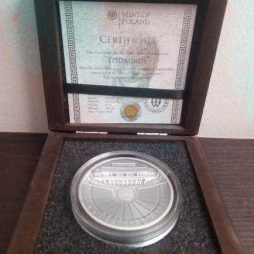Ancient Epidaurus 3oz .999 Silver new with certificate