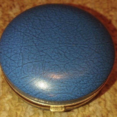 Junghans travel alarm clock like new, brass and leather