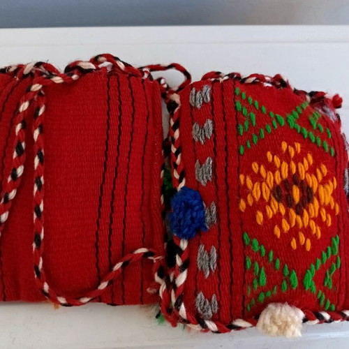 Pair of handmade woolen Cretan vourgies like new