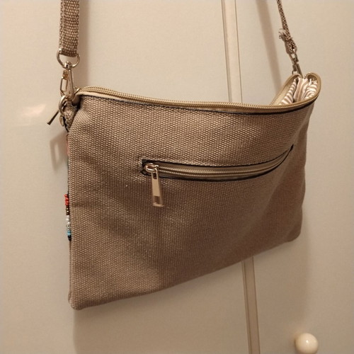 Ethnik Boheme shoulder bag like new, beige multicolor