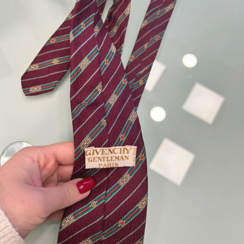 Vintage luxury silk tie Givenchy Gentleman Paris like new