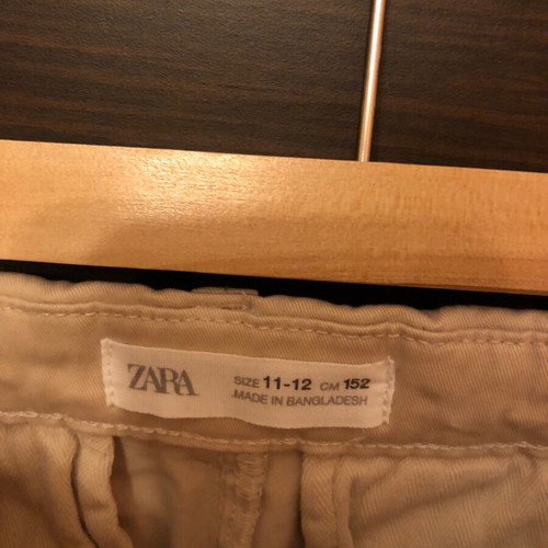ZARA fabric beige pants straight fit like new for boy 11 years