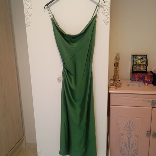 Satin sleep dress Zara like new, viscose, green, XS