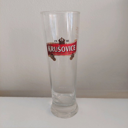 Krusovice beer glass new, pint type 300ml