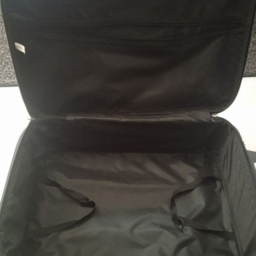 Urban medium fabric suitcase used, blue, two wheels
