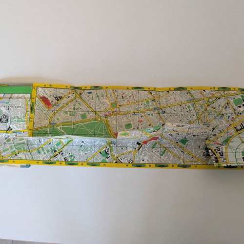 London Falk Plan 8th Edition vintage foldable map used