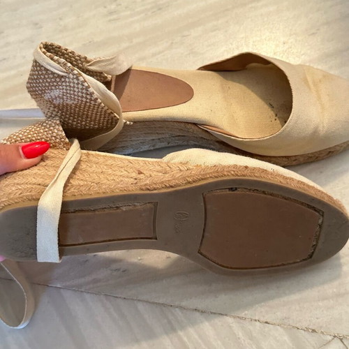 Castaner espadrilles used, white and beige, size 40.5